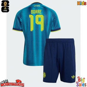 Colombia Rafael Santos Borre #19 Replica Away Stadium Kit for Kids World Cup 2026 Short Sleeve (+ pants)
